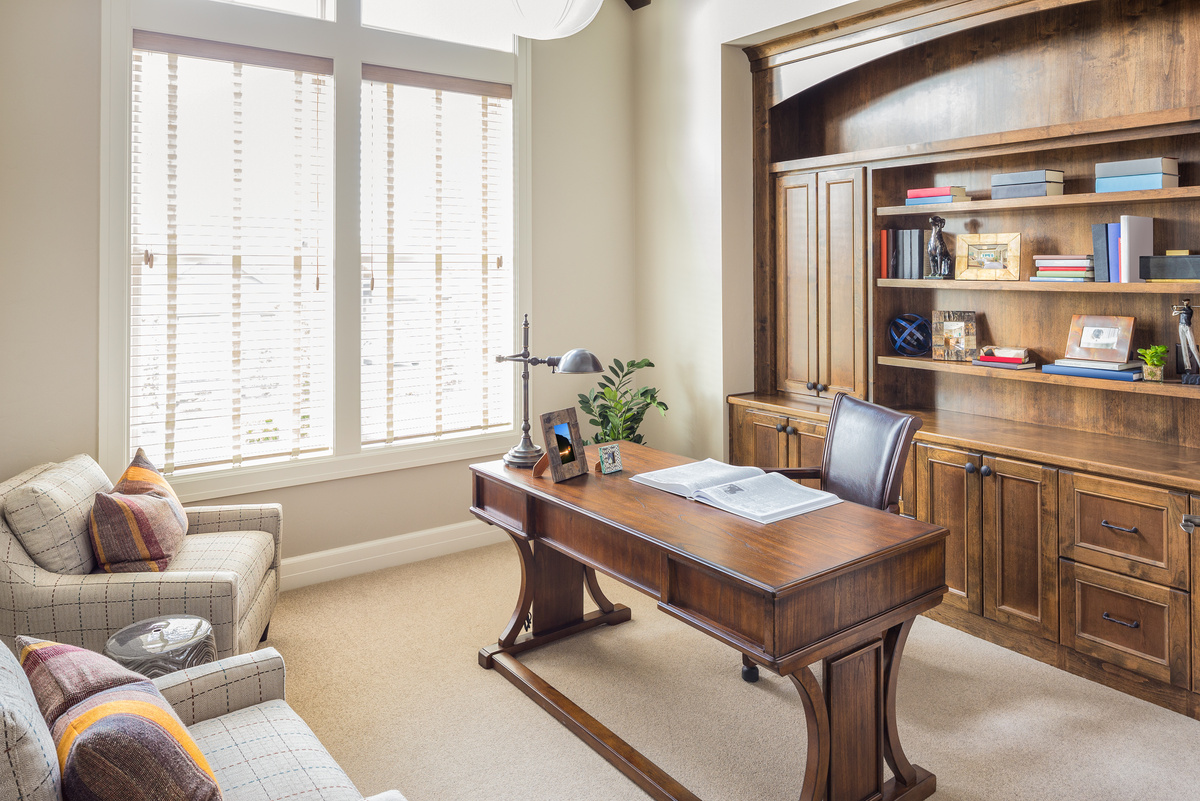 Furnished Home Office Room in Brand New Luxury Home